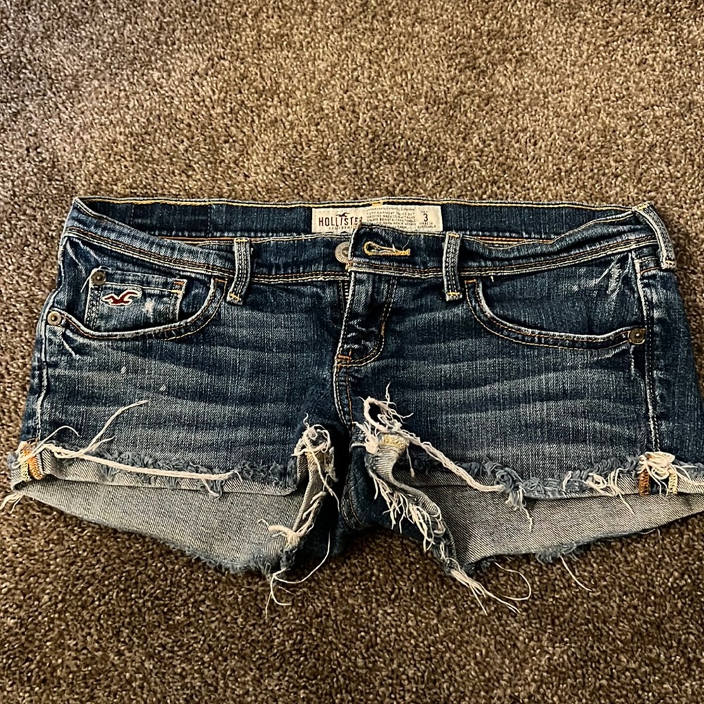 Hollister Low Rise Denim distressed shorts